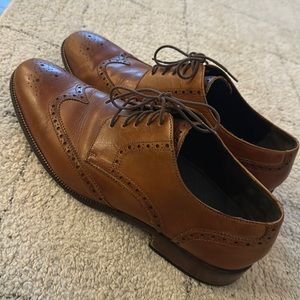 Cole Haan Men’s Size 13 Brown Cognac Wing Tip Oxford Dress Shoes